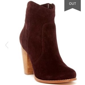 Joie Dalton suede booties - Oxblood